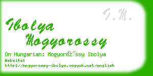 ibolya mogyorossy business card